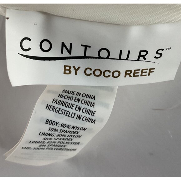 NWT Contours Coco Reef White One-Piece Swimsuit Underwire Ruching Design 12/36C - Picture 8 of 14